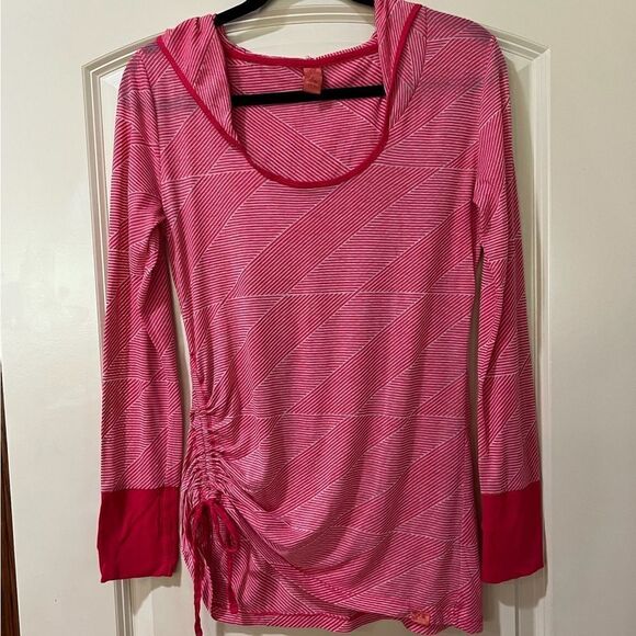 PRANA Vinyasa Hoodie Azalea Pink Women’s Size Medium - Picture 2 of 7